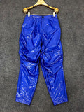 Ouzey Spring Colored Loose Shiny Reflective Patent Faux Leather Harem Pants Men Luxury Designer Y2K Clothes Trousers 2025