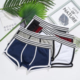 Ouzey 2024 New Mens Underwear Stripe Boxers Men Boxershort Panties Man Boxeur Splicing Homme Underpants Calzoncillos Cotton Trunk Designer