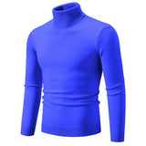 Ouzey 2024 Autumn/Winter Solid Color Polo/Turtle Neck Sweater Men Fashionable Simple Casual Knitted Top Trendy Youth Base Layer Top