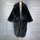 Ouzey Winter Long Black Oversized Shaggy Warm Fluffy Faux Fur Coat Women Pockets Loose Casual Luxury Korean Fashion 2025