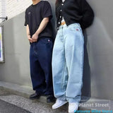 Ouzey 90s Streetwear Y2k Polar Big Boy Baggy Jeans Hot Sell Series Streetwear Embroidery Casual Wide Leg Jeans Skate Denim Pants Men Clothing