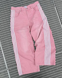 Ouzey 2025 American Embroidered Striped Casual Pants Trousers Hip Hop Street Casual Wide Leg Jeans New Y2K Jeans Loose High Quality