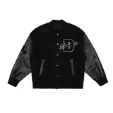 Ouzey dandys world American retro letter embroidery flocking Y2K street hip-hop baseball uniform jacket female 2025 new college style couple outfit