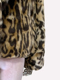 Ouzey Spring Winter Short Thick Warm Colorful Leopard Print Faux Fur Coat Women Loose Luxury Fluffy Jacket Furry Cardigan