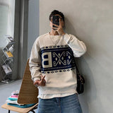 Ouzey Men's spring and autumn new style design stitching contrasting loose pullover men's sweatshirt trend men clothing y2k tops emo