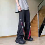 Ouzey 90s Streetwear Baggy Casual Y2K pants Retro Hip Hop Zipper cargo pants Sweatpants Men Women Harajuku Letter joggers women trousers Streetwear