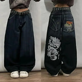 Ouzey Street Pop Multi-Pocket Washed Light Blue Jeans Female Y2k New Harajuku Retro High Street Punk High Waist Jeans Are Unisex