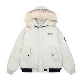 Ouzey 2024 Winter Style Overcome Couple Coat New Warm Cotton Jacket US(Origin)-Chic Fashion Brand Mountain Woolen Collar Cotton Jacket