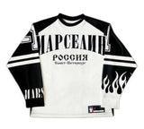 Ouzey Jersey Y2K Long Sleeve Top Men Women Punk Rock Hip Hop Letter Graphic Breathable Oversized Pullover Sweatshirt Crew Neck Clothes