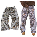 Ouzey 90s Streetwear High Street Hip Hop Camo Sweatpants Gothic Retro Stripe Graphic Baggy Casual Y2K Pants Elastic Waist Jogging Trousers Streetwear