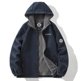 Ouzey 2024 New Plus Size Middle-Aged And Elderly Men's Jacket Teenage Fleece Sporty Couple Style Norwegian Hooded Sweatshirt