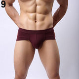 Ouzey Fashion Men's  Underwear Simple Solid Color Boxer Briefs Shorts Bulge Pouch Comfy Soft Underpants Trunks Трусы Мужские 2024