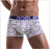 Ouzey 2024 Personality trend boxers, modal print boxers, men's underwear, breathable and comfortable mid-waist pants