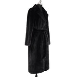 Ouzey Winter Long White Black Warm Thick Soft Flowy Fluffy Faux Fur Coat Women Sashes Loose Casual Furry Overcoat 2025