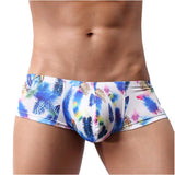 Ouzey Boxer Mens Underwear Men Low Waist Print Boxers Panties Breathable Boxershorts Men U Pouch Bikini Shorts  Underwear