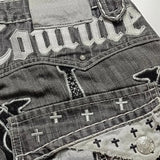 Ouzey Street Jeans New Fashion Oversized Embroidery Loose Denim Shorts Male Y2K Harajuku Retro Popular Casual High Waist Shorts Pants