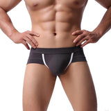 Ouzey Fashion Men's  Underwear Simple Solid Color Boxer Briefs Shorts Bulge Pouch Comfy Soft Underpants Trunks Трусы Мужские 2024