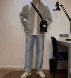 Ouzey 90s Streetwear 9746 Full Zip-Up Sweater