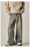 Ouzey 11265 Distressed Washed Straight Denim Jeans