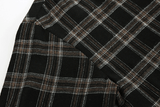 Ouzey 1467 BLACK PLAID SHIRT