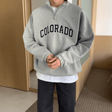 Ouzey 4100 HALF ZIP-UP COLORADO TURTLENECK SWEATER