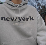 Ouzey 5567 LETTERED NEW YORK PULLOVER HOODIE