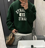 Ouzey 6024 GREEN LETTERED PULLOVER SWEATER