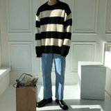 Ouzey 5566 KNITTED STRIPE PULLOVER SWEATER