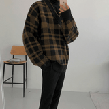 Ouzey 1142 PLAID V-NECK SWEATER