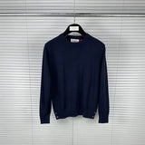 Ouzey TB Tom Autumn/Winter New Round Neck Wide Bar Sweater Men Women's Casual Fashionable Comfortable Long Sleeve Wool