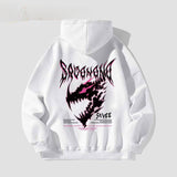 Ouzey Heavyweight American leading graffiti hooded sweatshirt for men and women in autumn and winter, lazy style tops and jackets