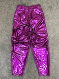 Ouzey Spring Colored Loose Shiny Reflective Patent Faux Leather Harem Pants Men Luxury Designer Y2K Clothes Trousers 2025