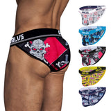 Ouzey  Underwear Men Briefs Ice Silk Soft Mens Underpants Cotton Panties Male High Fork Low Waist U Convex OR6111