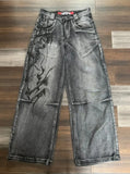 Ouzey 2024 The New American Retro Washed Wide-leg Jeans Female Y2K Hip-hop Street Jeans with A Drooping Waist in The Spring and Autumn