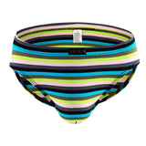 Ouzey Fashion Men Rainbow Striped Briefs U Convex Pouch Panties Man Colorful Underwear Male  Underpants Low Rise Knickers