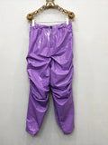 Ouzey Spring Colored Loose Shiny Reflective Patent Faux Leather Harem Pants Men Luxury Designer Y2K Clothes Trousers 2025