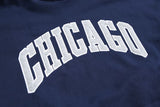 Ouzey 5421 DARK BLUE CHICAGO LETTERED HOODIE