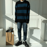 Ouzey 5566 KNITTED STRIPE PULLOVER SWEATER