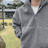 Ouzey 3348 HALF ZIP-UP FLEECE HOODIE