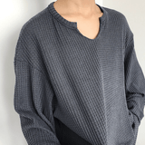 Ouzey 4259 U-NECK WAFFLE LONGSLEEVE