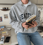 Ouzey 4308 HALF ZIP-UP SEATTLE TURTLENECK SWEATER