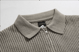 Ouzey 6151 KNITTED HALF ZIP-UP COLLAR SWEATER