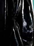 Ouzey High Quality Cool Handsome Runway European Fashion Black Reflective Shiny Patent Faux Leather Jacket Men Clothes