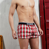 Ouzey  Cyber Monday Sales High Quality Men's Plaid Boxer Shorts Cotton Underwear Men Classic Style Underwear Boxers Loose Panties Sleep Home Wear