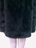 Ouzey Spring Winter Thick Warm Black Hairy Patchwork Faux Fur Coat Women Stand Collar Luxury Designer Fluffy Jacket 2025