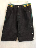 Ouzey 2000s American Street Embroidery High Waist Washed Oversized Denim Shorts Harajuku Retro Trendy Brand Jeans Men Goth Punk Shorts