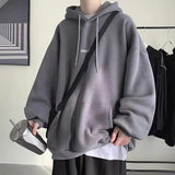 Ouzey Men's hooded sweatshirt spring and autumn Korean style trendy loose and versatile ins trendy brand handsome plus size y2k tops