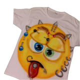 Ouzey 90s Streetwear Summer New Pure Cotton Cartoon Lips Printed Pattern T Shirt Hip Hop Anime Loose Fashion Couple Round Neck Y2K Street Leisure Top