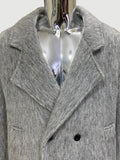 Ouzey Mens Winter Coats Double Breasted Loose Casual Warm Thick Long Grey Luxury Elegant Chic Woolen Overcoat Men 2025