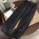 Ouzey 90s Streetwear Street Y2k Oversized Pocket Letter Embroidery Baggy Jeans Hip Hop Rock Men Women Fashion Retro High Waist Wide Leg Pants